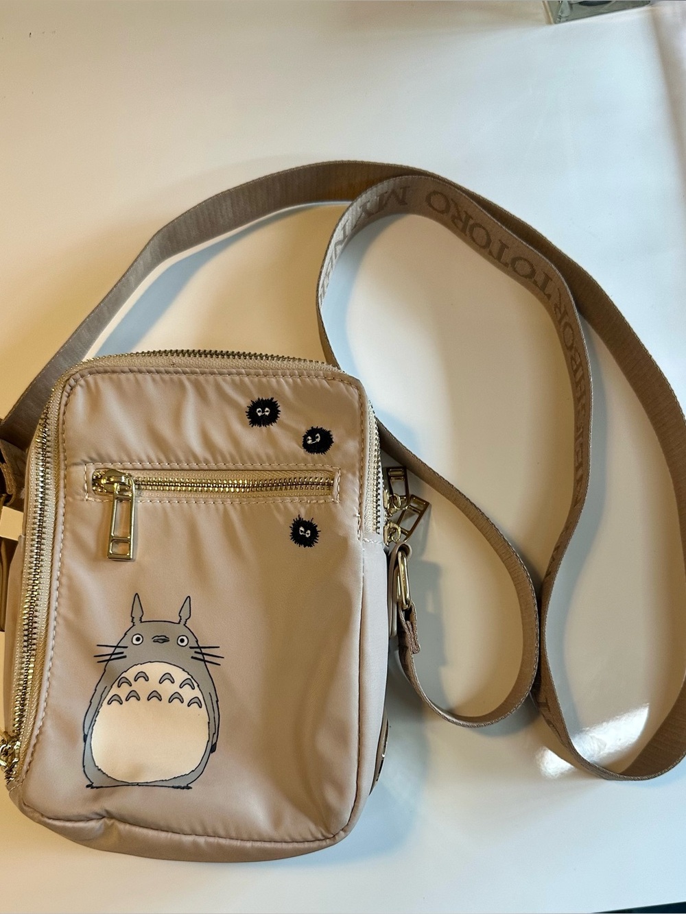 Studio Ghibli My Neighbor Totoro Crossbody Bag BoxLunch Licensed Beige Mini